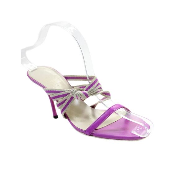 Gucci Pink Slip-On Open Toe Mid Heels Size 5.5 - Picture 1 of 1